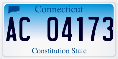 CT license plate AC04173