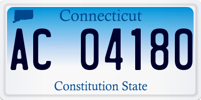 CT license plate AC04180