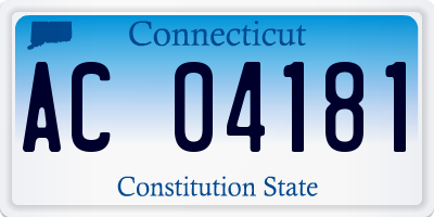 CT license plate AC04181