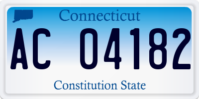 CT license plate AC04182