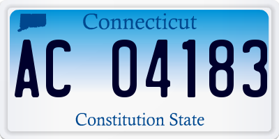 CT license plate AC04183