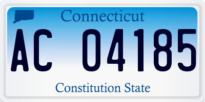 CT license plate AC04185