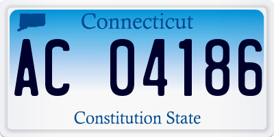 CT license plate AC04186