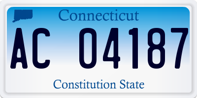 CT license plate AC04187