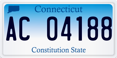 CT license plate AC04188