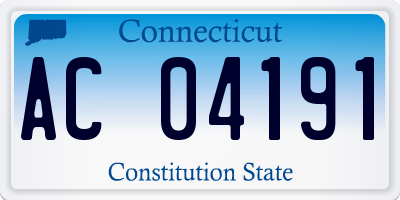CT license plate AC04191