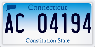 CT license plate AC04194