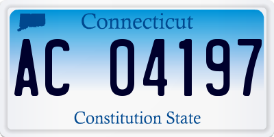 CT license plate AC04197