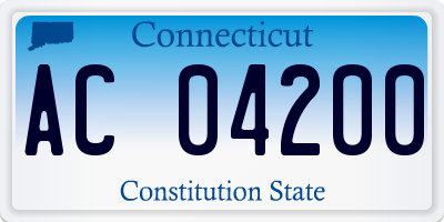 CT license plate AC04200