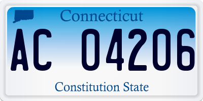 CT license plate AC04206
