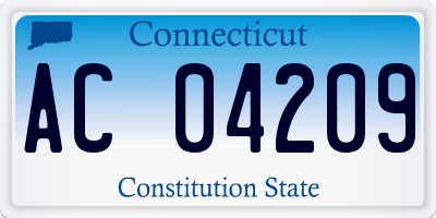 CT license plate AC04209