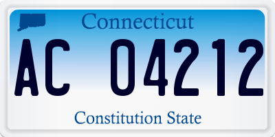 CT license plate AC04212