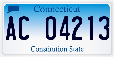 CT license plate AC04213