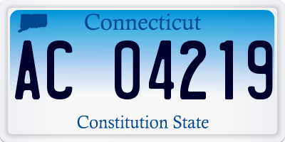 CT license plate AC04219