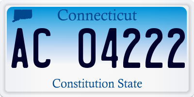 CT license plate AC04222