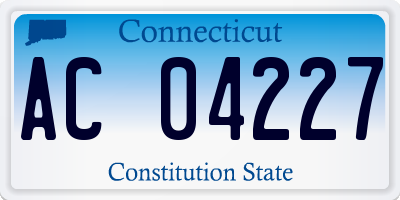 CT license plate AC04227