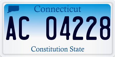 CT license plate AC04228