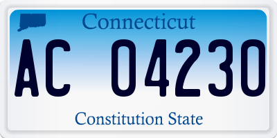 CT license plate AC04230