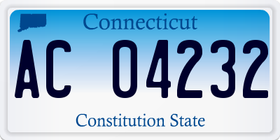 CT license plate AC04232