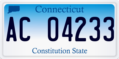 CT license plate AC04233