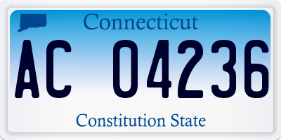 CT license plate AC04236