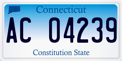 CT license plate AC04239