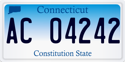 CT license plate AC04242
