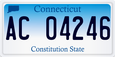 CT license plate AC04246