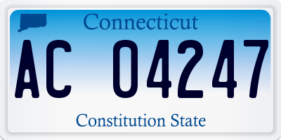 CT license plate AC04247
