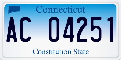 CT license plate AC04251