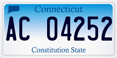 CT license plate AC04252