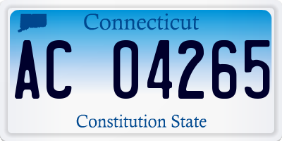 CT license plate AC04265