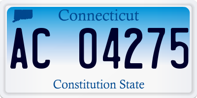 CT license plate AC04275