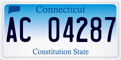 CT license plate AC04287
