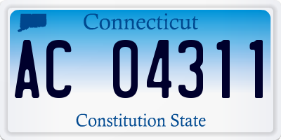 CT license plate AC04311