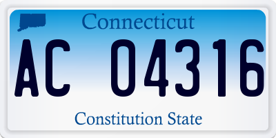 CT license plate AC04316