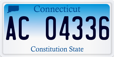 CT license plate AC04336