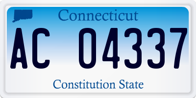 CT license plate AC04337