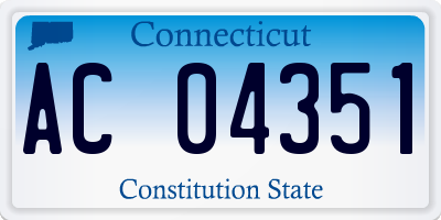 CT license plate AC04351