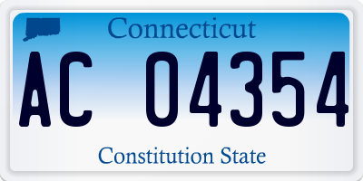 CT license plate AC04354