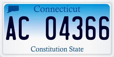 CT license plate AC04366