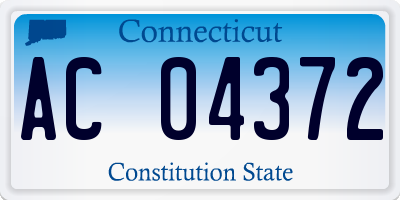 CT license plate AC04372