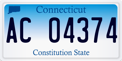 CT license plate AC04374