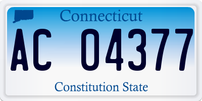 CT license plate AC04377