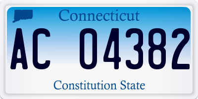 CT license plate AC04382