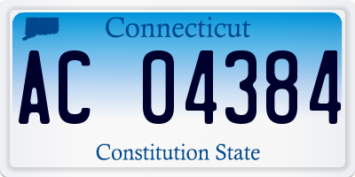 CT license plate AC04384