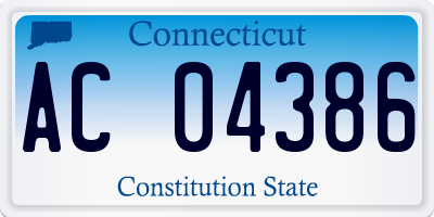 CT license plate AC04386