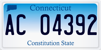 CT license plate AC04392