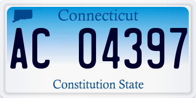 CT license plate AC04397