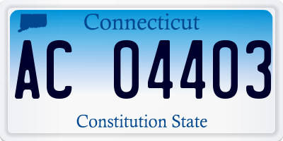 CT license plate AC04403